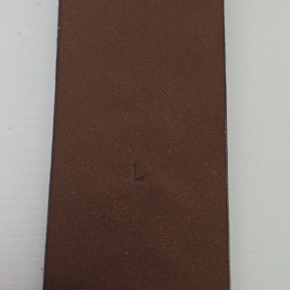 LAUREN Ralph Lauren Women's Tan Whipstitch Leather Belt Size L